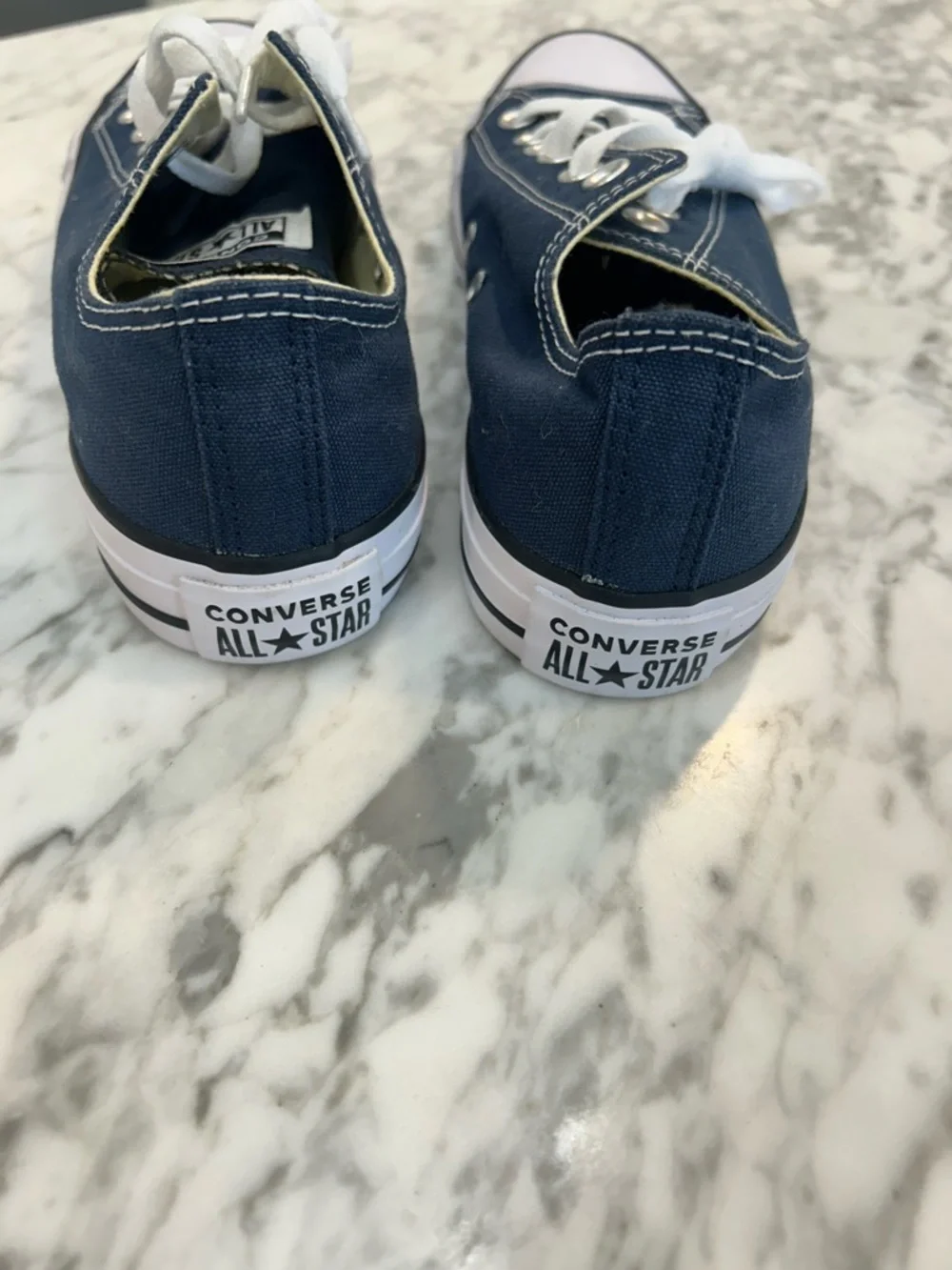 Converse Low Top Sneakers - Navy Blue & White - Picture 3 of 5